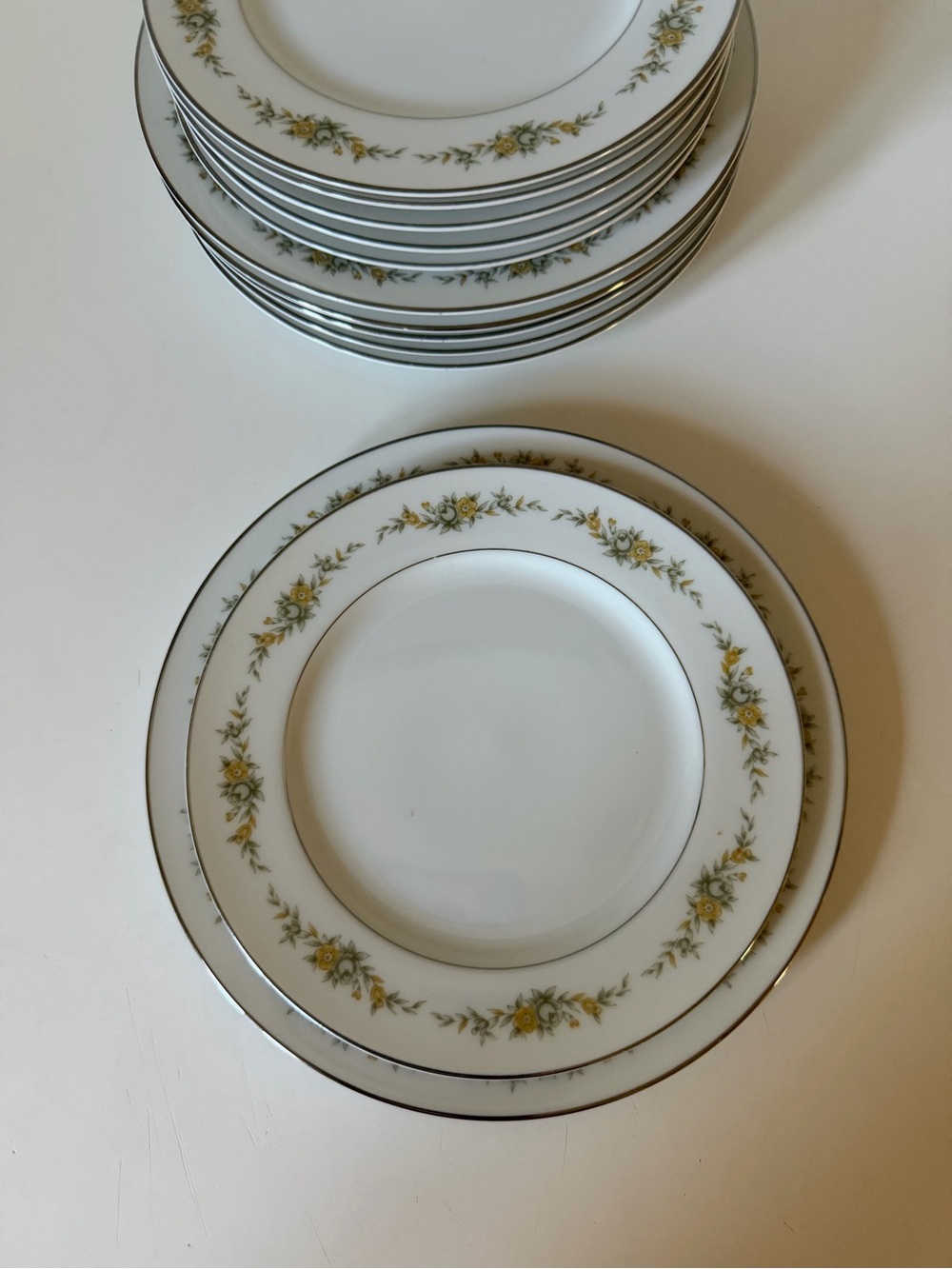 Vintage Four Crown China salad and bread and  butter plates set